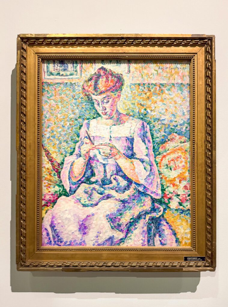 Pointillist portrait on display inside Louvre Abu Dhabi