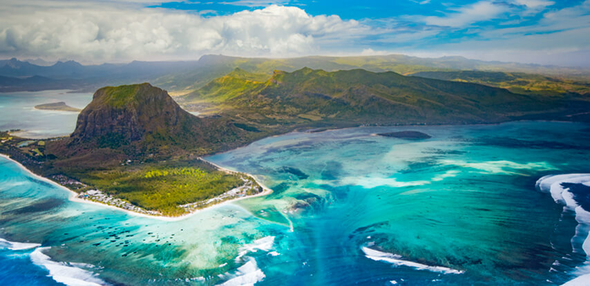 Le Morne Brabant mountain from above