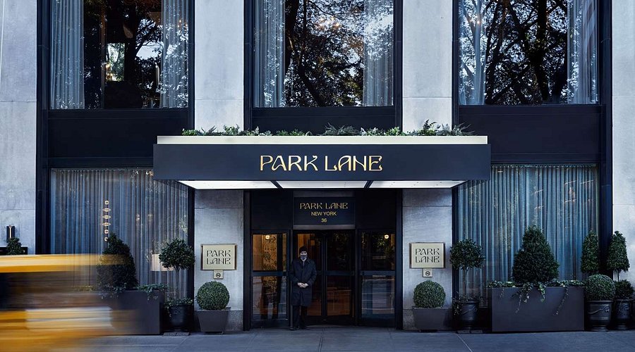 Park Lane Hotel entrance overlooking Central Park